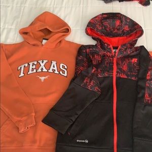 Lot of 2 boys long sleeved hoodies size 10/12 L